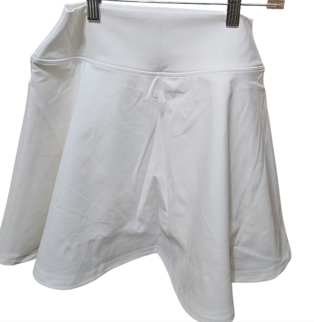 Spiritual Gangster Cheer Active Skirt White Athletic NEW